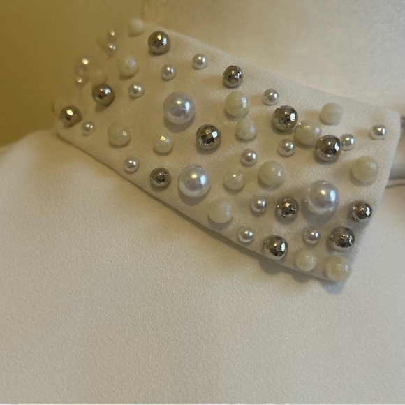 Ted Baker Jaylen Embellished Collar Blouse Top size 2 (US 6) - Picture 9 of 16